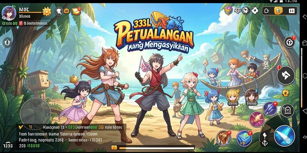 Tampilan gameplay yang penuh warna dari 33L dengan karakter Anime.
