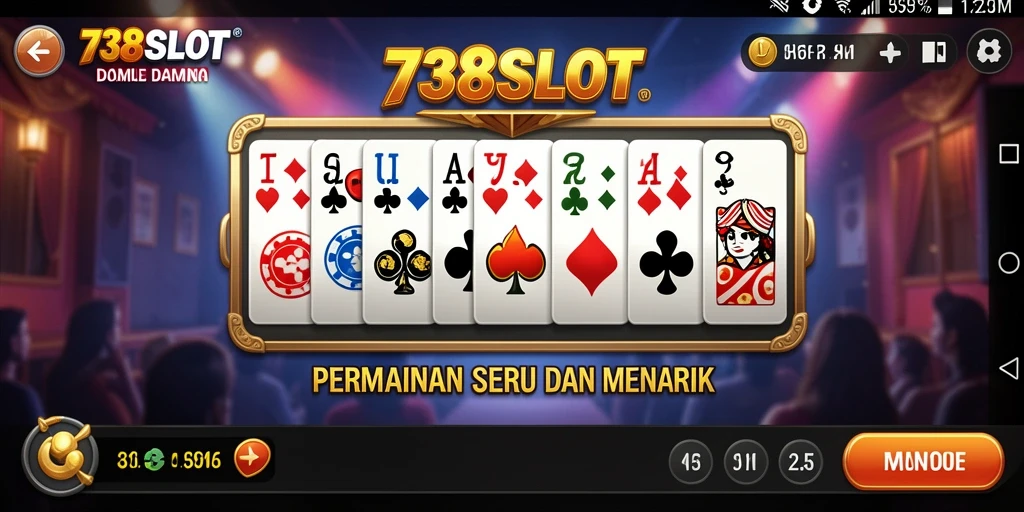 Tangkapan layar gameplay <strong>738SLOT</strong> dengan grafis yang menarik dan interaksi pemain.