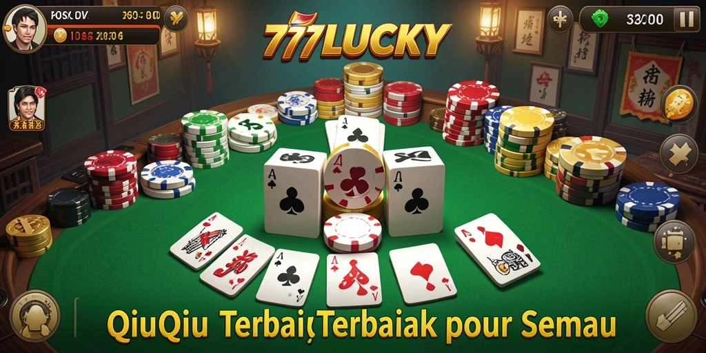Tampilan gameplay seru dalam game QiuQiu 777LUCKY.
