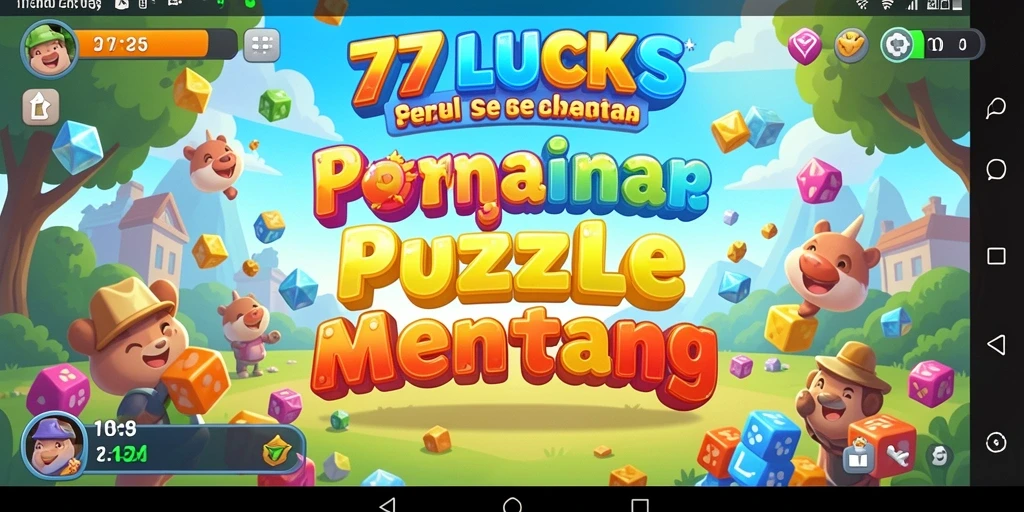 Screenshot gameplay 77LUCKS dengan tantangan puzzle menarik.