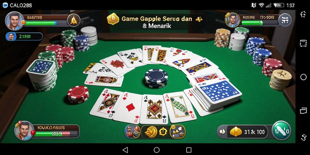 Tampilan screenshot CALO288 menampilkan keseruan gameplay Gaple.