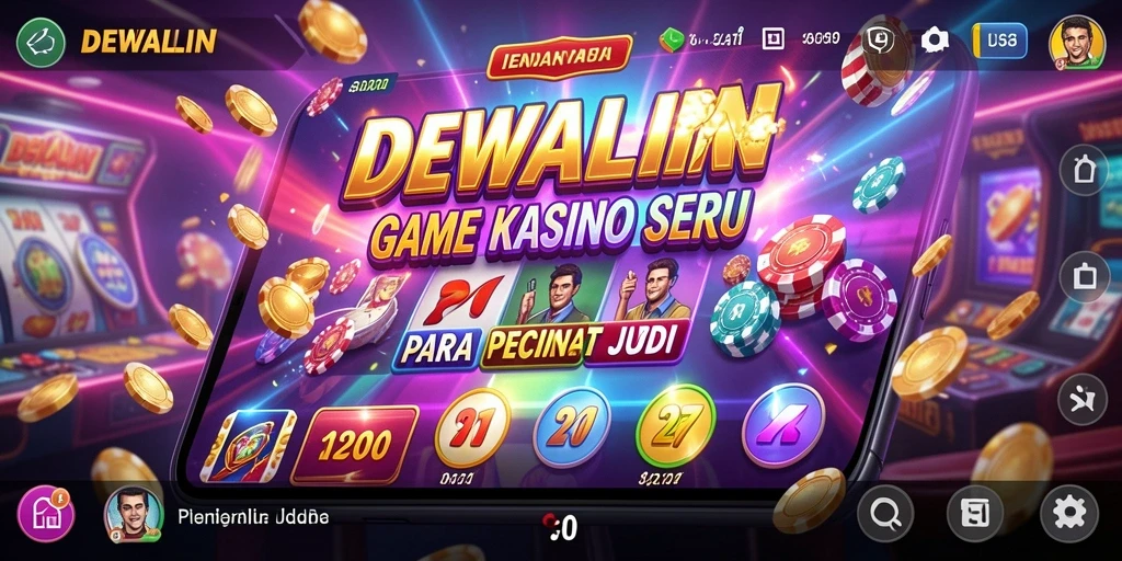 Screenshot gameplay DEWALIN yang menampilkan suasana kasino yang seru.