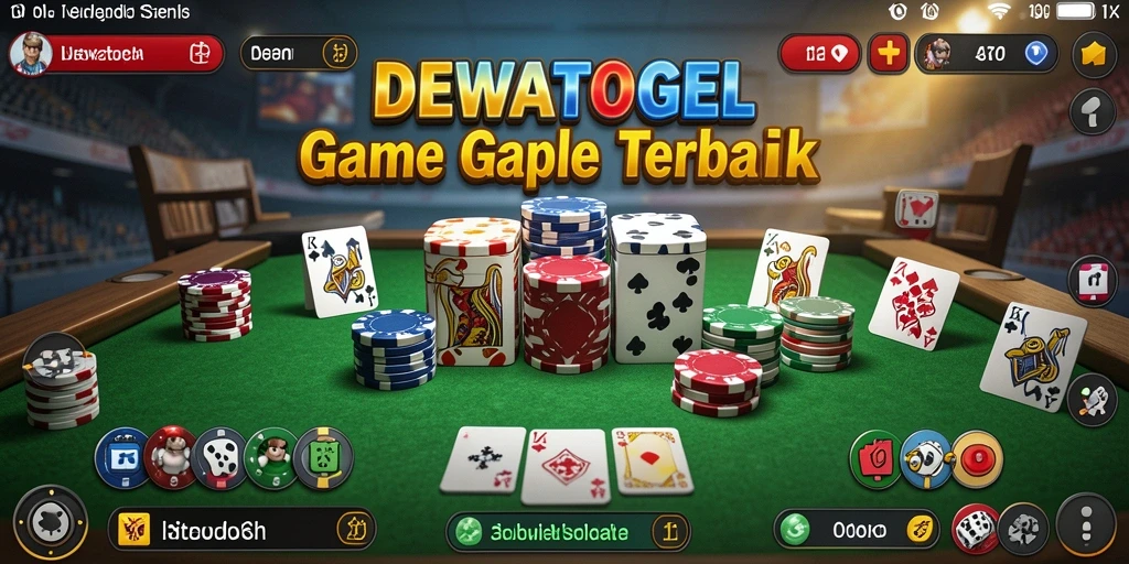 Tampilan gameplay Gaple yang seru di DEWATOGEL.