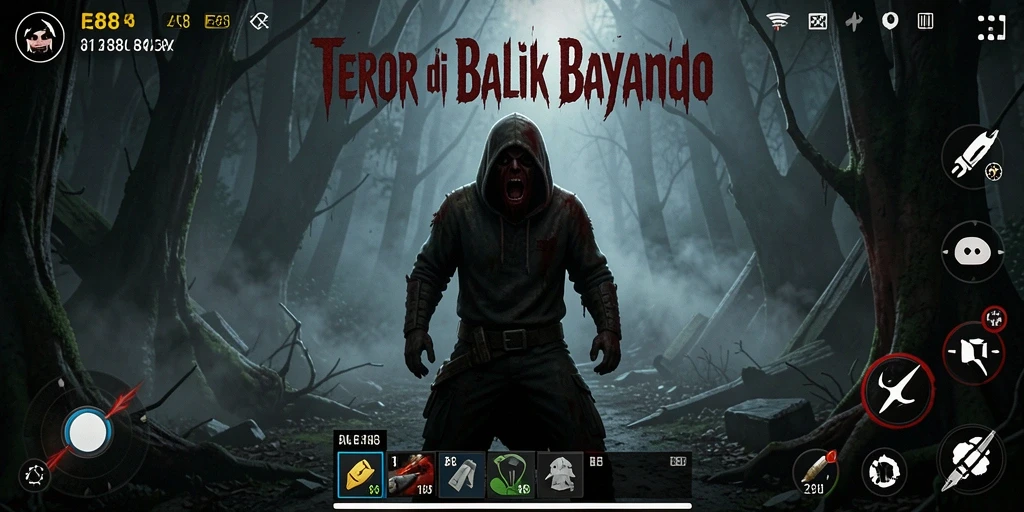 Tampak ketegangan dalam gameplay E88 saat menghadapi monster menyeramkan.
