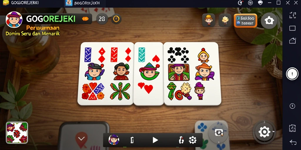 Screenshot GOGOREJEKI menampilkan gameplay seru dalam permainan Domino.