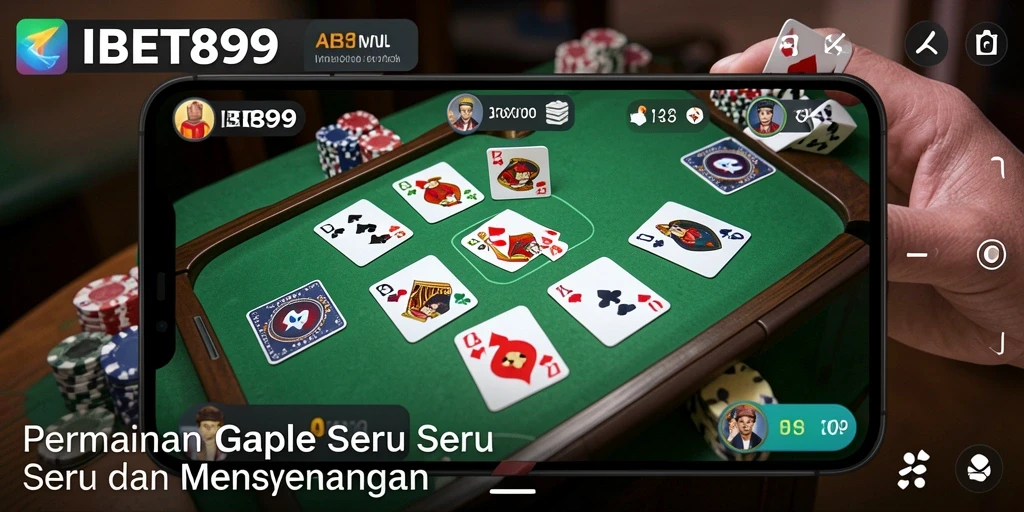 Tampilan gameplay Gaple yang menarik dan interaktif di IBET899.