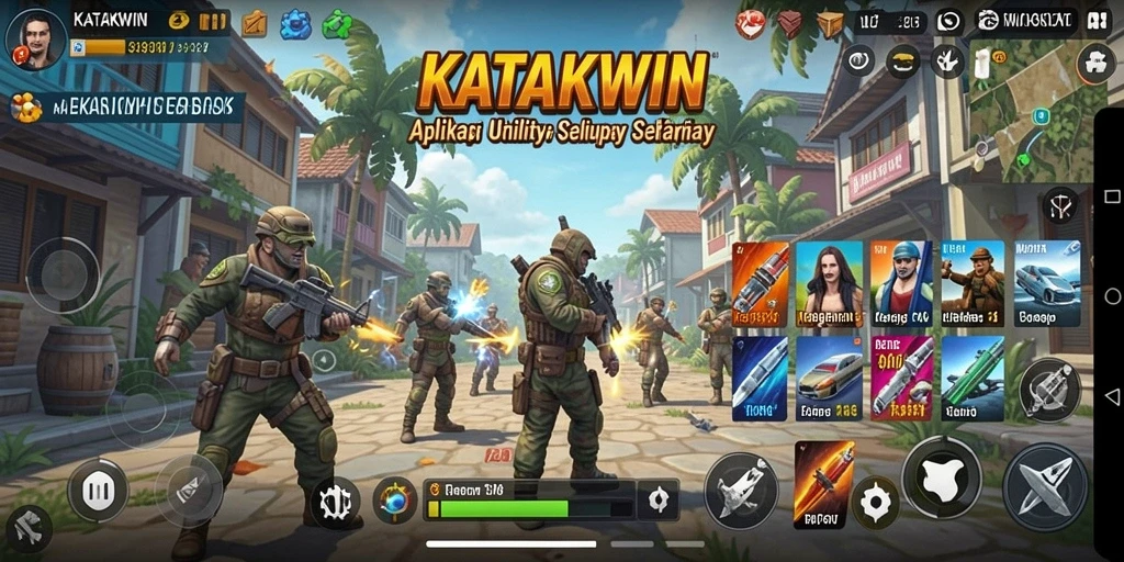 Tampilan utama KATAKWIN dengan berbagai fitur Utility yang bermanfaat.