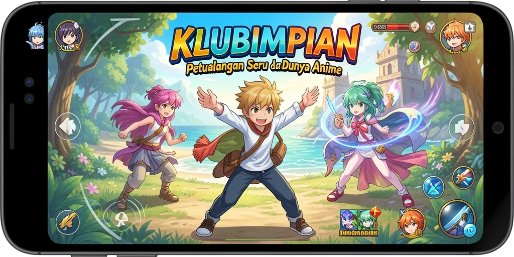 Gameplay menakjubkan KLUBIMPIAN dalam dunia anime.
