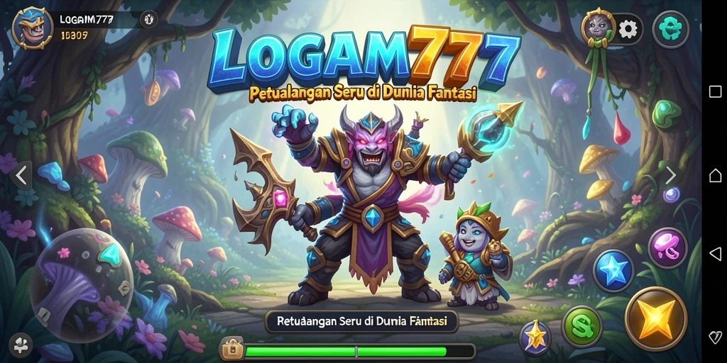 Tampilan gameplay LOGAM777 menunjukkan aksi seru dalam dunia petualangan.