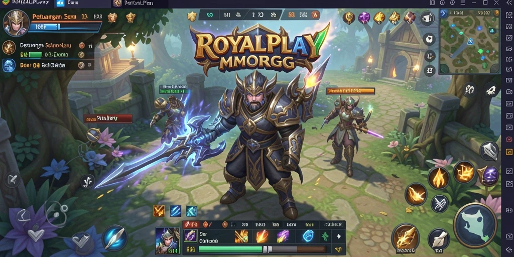 Tangkapan layar utama gameplay ROYALPLAY yang penuh aksi dan petualangan.