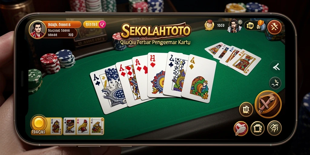 Tampilan gameplay seru dalam SEKOLAHTOTO, permainan QiuQiu yang mengasyikkan.