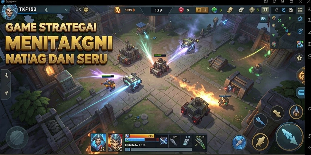 Tampilan screenshot gameplay TKP188 menunjukkan pertempuran strategis yang mendebarkan.