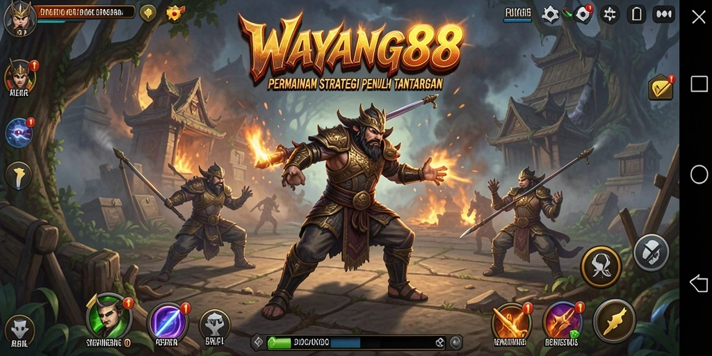 Tangkapan layar dari gameplay WAYANG88 yang menampilkan strategi yang mendebarkan.
