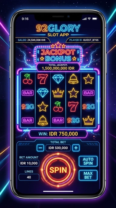 Halaman download aplikasi yang aman di 92glory.
